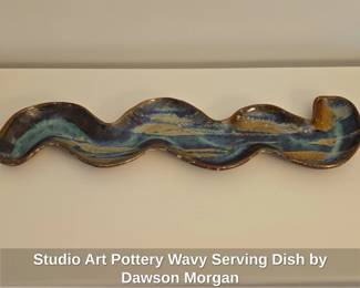 Studio Art Pottery Wavy Serving Dish by Dawson Morgan