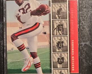 Braylon Edwards Autographed Michigan Wolverines Football Photo  Rookie Card Plaque second image