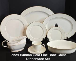 Lenox Hannah Gold Fine Bone China Dinnerware Set