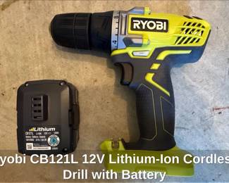 Ryobi CBL V LithiumIon Cordless Drill with Battery