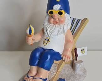 Leeds United FC Gnome on Deckchair