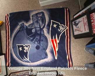 Vintage s New England Patriots Fleece Blanket Throw NFL