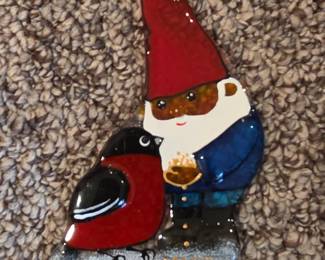 Gnome and Bullfinch Figurine