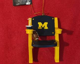 Michigan Wolverines Football Chair Ornament