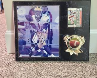 Braylon Edwards Autographed Framed Football Photo Display