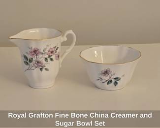 Royal Grafton Fine Bone China Creamer and Sugar Bowl Set