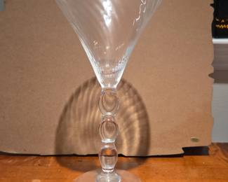 Clear Glass Martini Glass with Bubble Stem second image