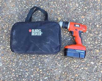 Black  Decker V Cordless Drill with Bag