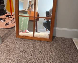 Hogan Windowpane Framed Wall Mirror Natural