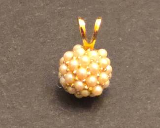 Joan Rivers Faux Pearl Cluster Pendant