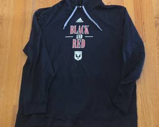 Adidas DC United Black and Red Hoodie