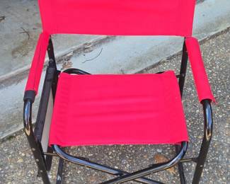 Red Directors Chair with Embroidered Logo