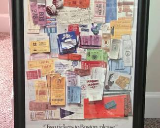 Two Tickets to Boston, Please Framed Collage