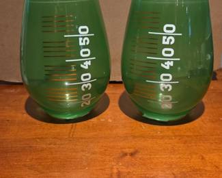 Slant Football Yards Stemless oz Glasses Set of 