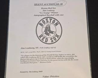 Official League Baseball Signed by Cy Young and Jim Lonborg third image