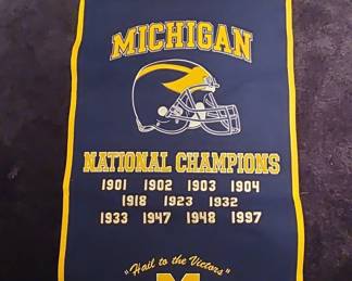 Michigan Wolverines National Champions Banner