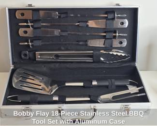 Bobby Flay Piece Stainless Steel BBQ Tool Set with Aluminum Case