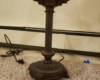 Lot 102: Table Lamp and Floor Lamp with Shades