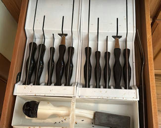 Lot 16: Assorted Kitchen Knife Set with Storage Boxes