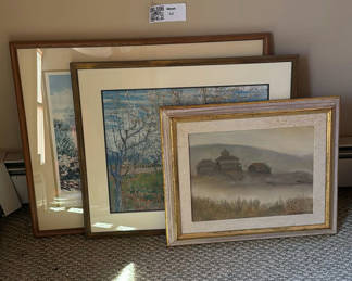 Lot 64: Three Framed Landscape Artworks