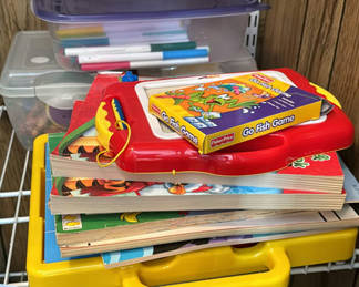 Lot 5: Children’s Games, Activity Books, and Magnetic Letter Set
