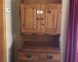 Lot 63: Vintage Pine Hutch