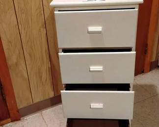 Lot 117: White Five-Drawer Storage Cabinet