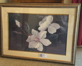 Lot 44: Framed Floral Artwork