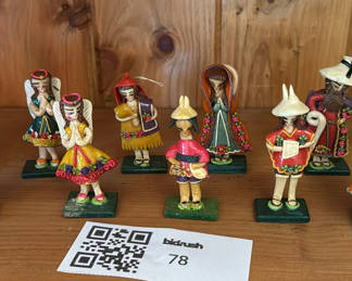 Lot 78: Assorted Hand-Painted Folk Art Figurines