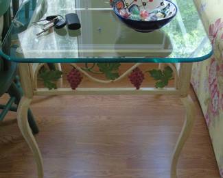 Wrought Iron and Glass Table $40