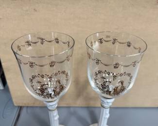 Set of 12 Untouched Franklin Mint Romeo and Juliet Goblets
