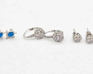 940  Sterling Silver Earrings, 5.4g