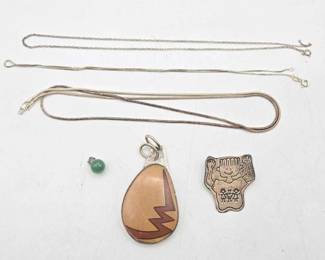 912 Sterling Silver Jewelry, 57.1g