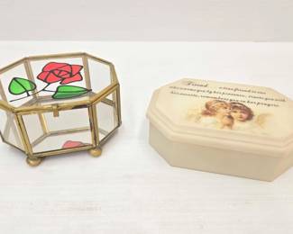 1902  2 Jewelry Trinket Boxes