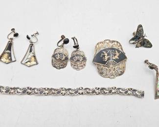 922 Sterling Silver Jewelry, 33.7g