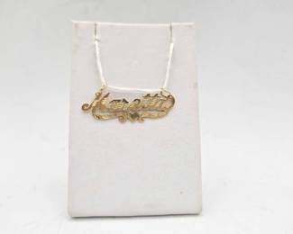 810 10k Gold Engraved Pendant, 1.9g