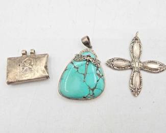 914 Sterling Silver Pendants, 69.3g