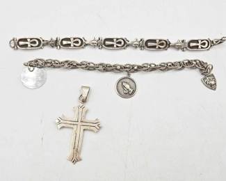 918 Sterling Silver Bracelets Pendant, 55.3g