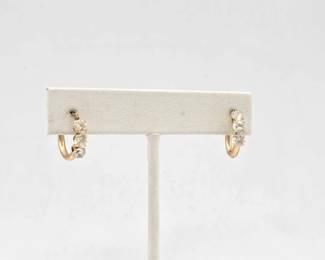 812  10k Gold Earrings with SemiPrecious Stones, 1.3g