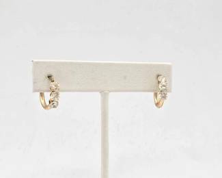 812 10k Gold Earrings with SemiPrecious Stones, 1.3g