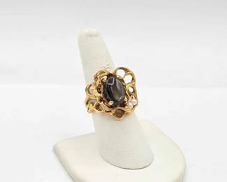 740 14k Gold Ring with Sapphire, 15.7g