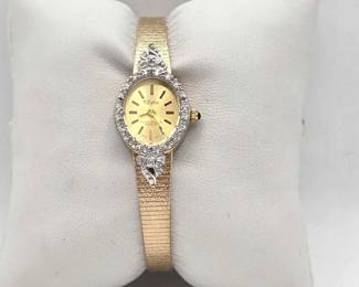 1100  Vintage Lucien Piccard Watch with Diamonds