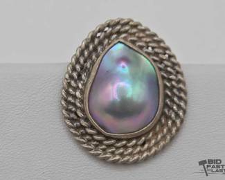 960 Silver Pendant with Pearl, 8g