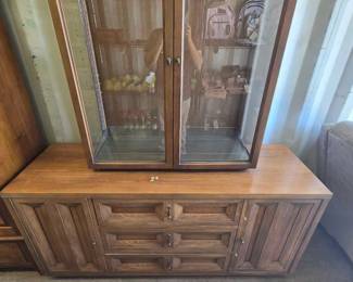 4522  Vintage Glass Case and Wardrobe
