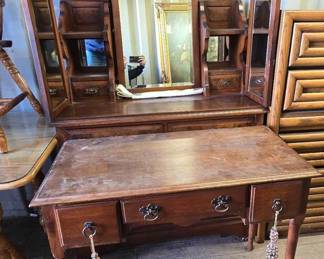 7002  Wooden Vanity and Desk