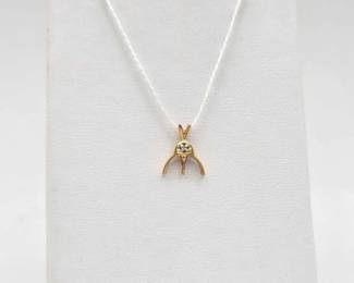 780 14k Gold Pendant with Diamond, 0.5g