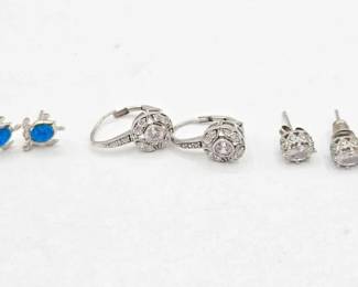 940 Sterling Silver Earrings, 5.4g