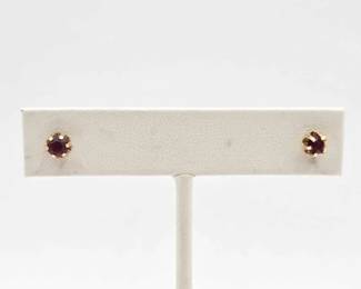 736 14k Gold Earrings with SemiPrecious Stones, 0.5g