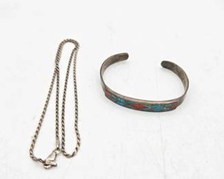 928 Sterling Silver Bracelet Chain, 20.4g