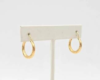 758 14k Gold Earrings, 1.2g